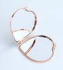 Miroir de maquillage métallique rose gold design cœur