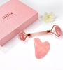 Set Rouleau en quartz rose + Gua Sha