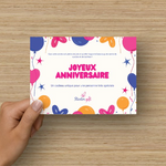 Carte Joyeux anniversaire