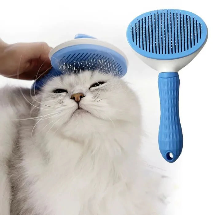 Brosse Autonettoyante Pour Chiens et Chats Bleu