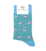 Chaussettes en coton - Flamant rose (Taille: Taille unique : 41 / 46)