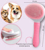 Brosse Autonettoyante Pour Chiens et Chats Rose